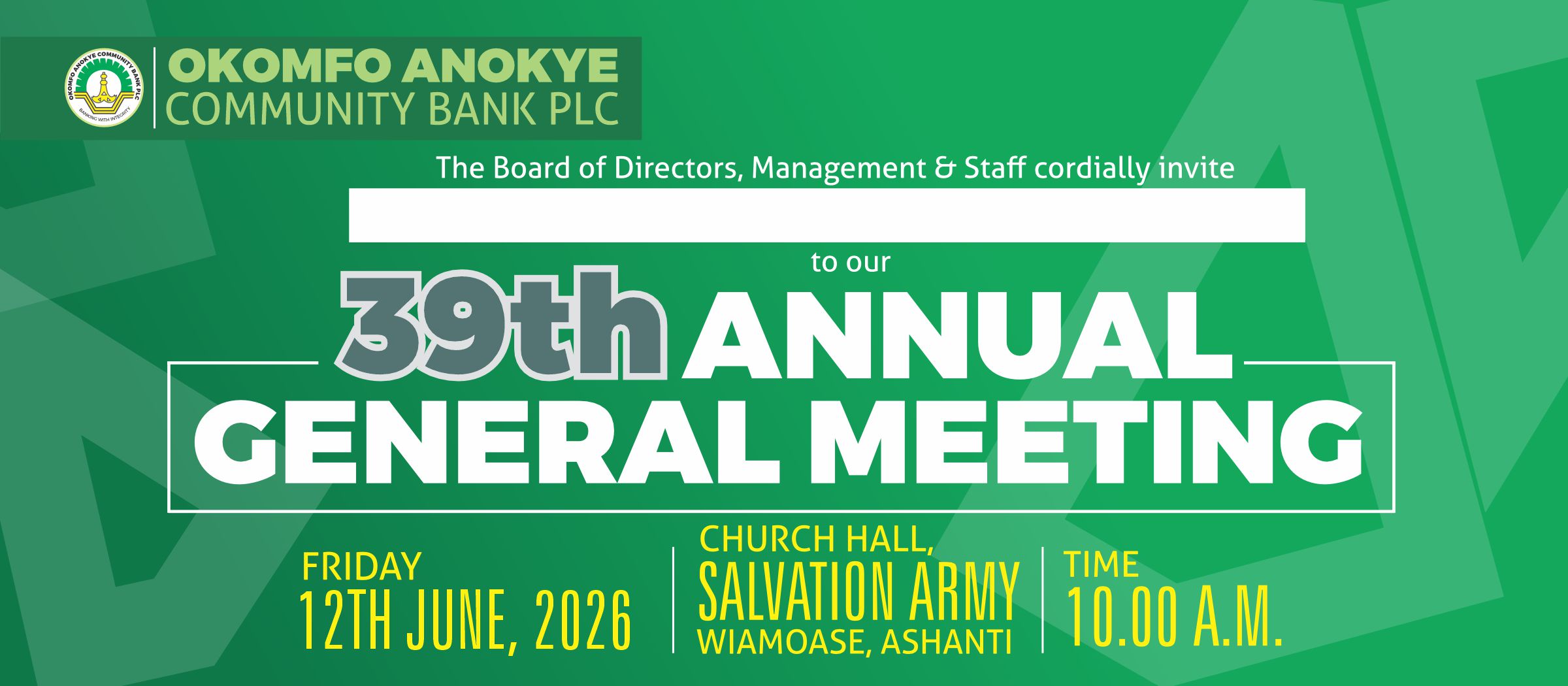 OARB 39TH AGM